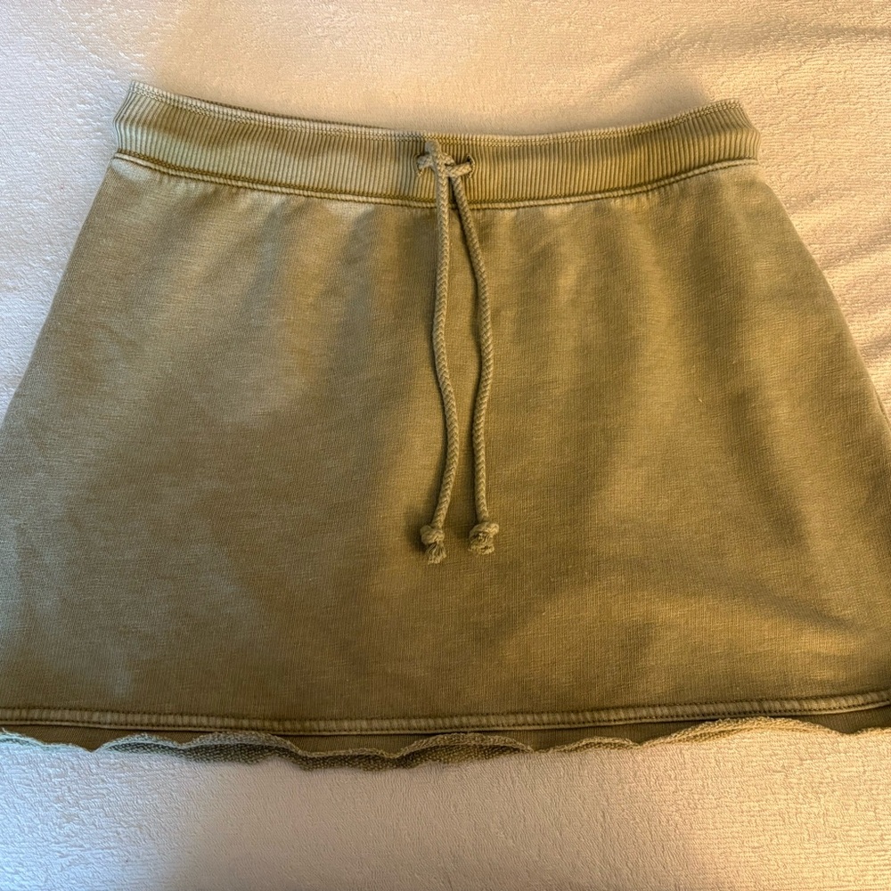 AE high-waisted mini drawstring mini skirt